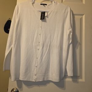 White Button-Up Cardigan